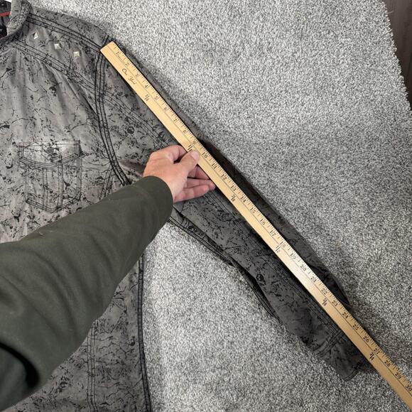 Tranquility Mayhem Shirt XL Western Studded Moto Punk Rockstar Grunge Goth Edgy - Picture 4 of 16